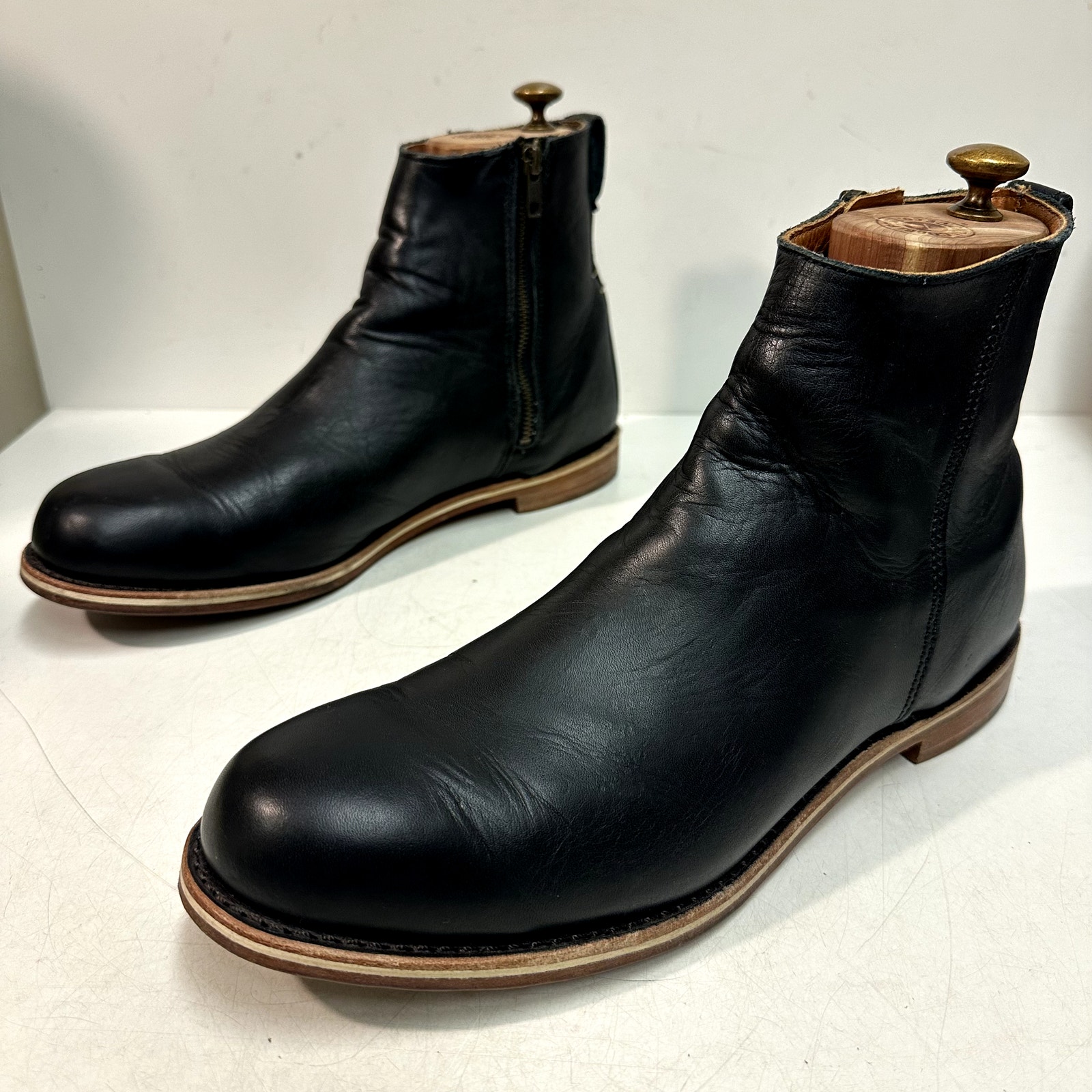 Euc Rancourt & Co. X Helm Pablo Boot Zipper Moto Made In Maine Usa 11.5 D — image 6 of 8